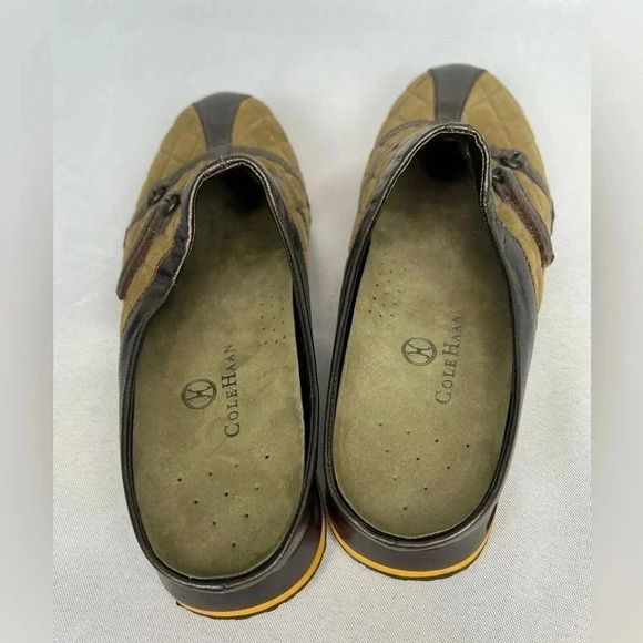 Cole Haan Air Slip-On Green and Brown Loafes Backless Mules Shoes US 7 B - Picture 5 of 8